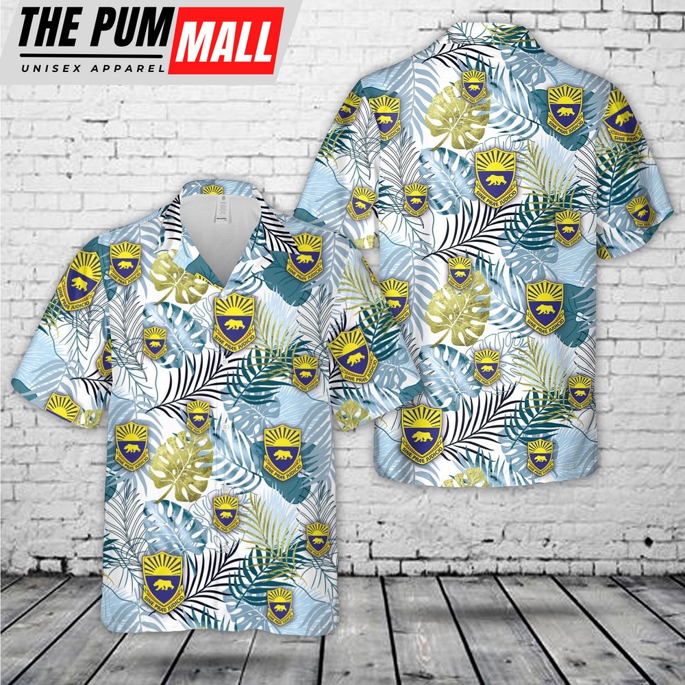 Army Hawaiian Shirt, US Army 595th Military Police Company (595th MP Co.) Hawaiian Shirt, Military Aloha Shirt