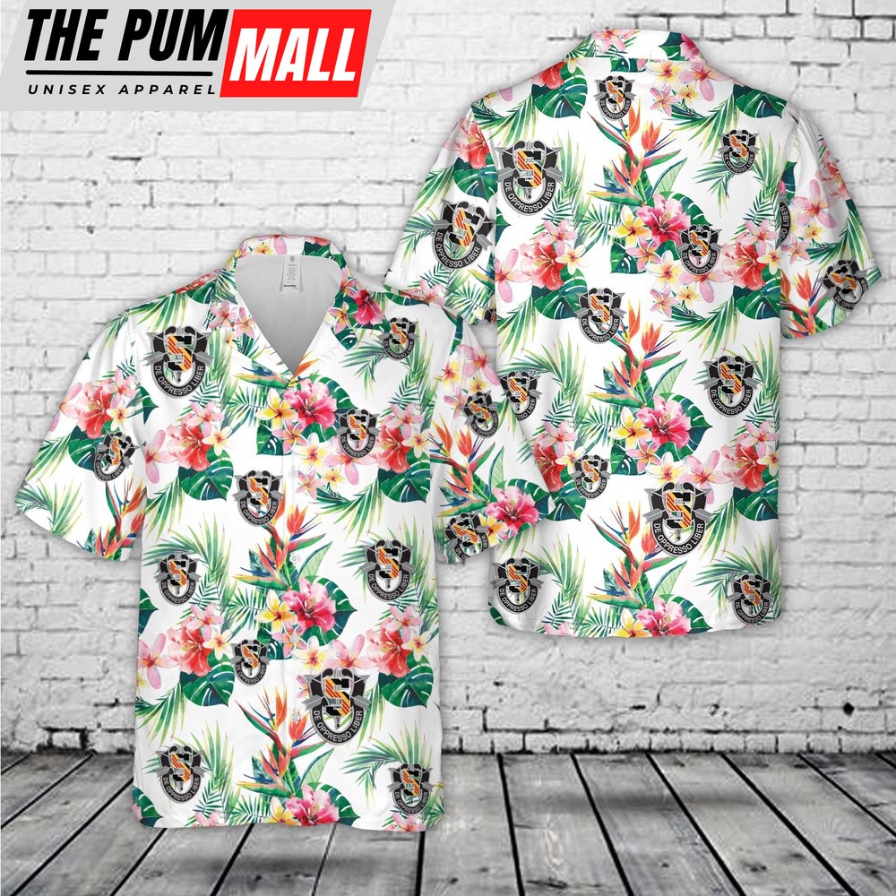 Army Hawaiian Shirt, US Army 5th Special Forces Group (5th SFG) – De Oppresso Liber Hawaiian Shirt, Military Aloha Shirt