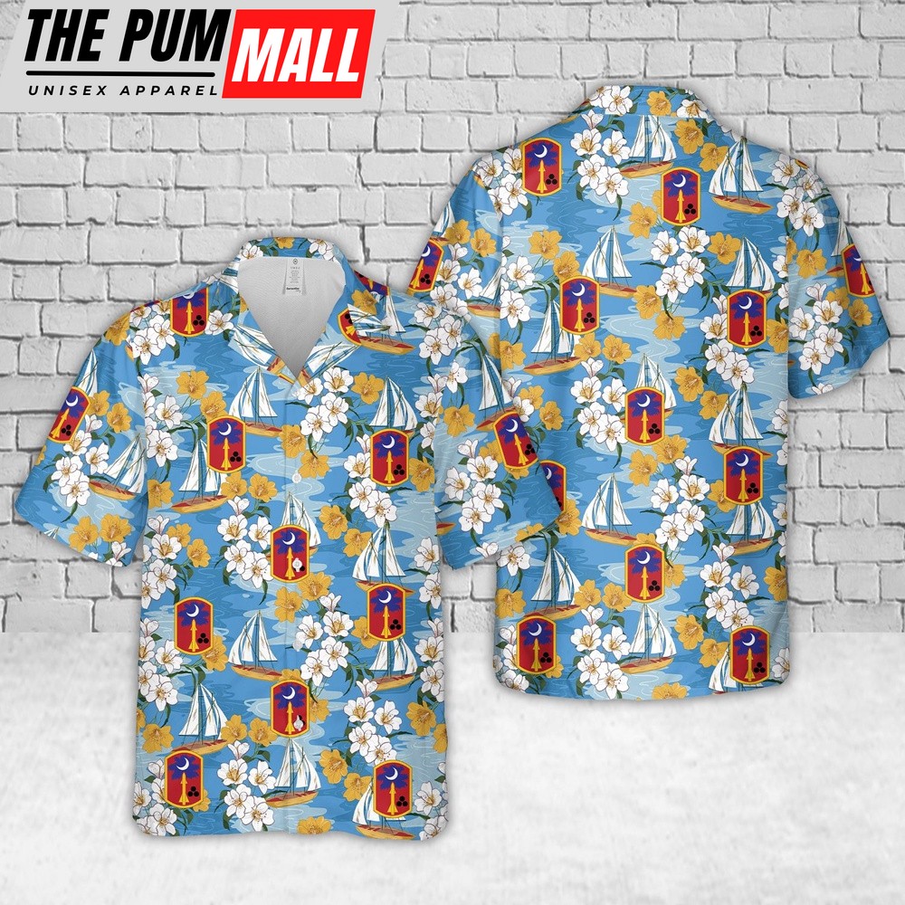 Army Hawaiian Shirt, US Army 678th Air Defense Artillery Brigade Hawaiian Shirt, Military Aloha Shirt