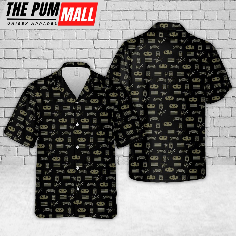 Army Hawaiian Shirt, US Army 82nd Airborne Division Hawaiian Shirt, Military Aloha Shirt