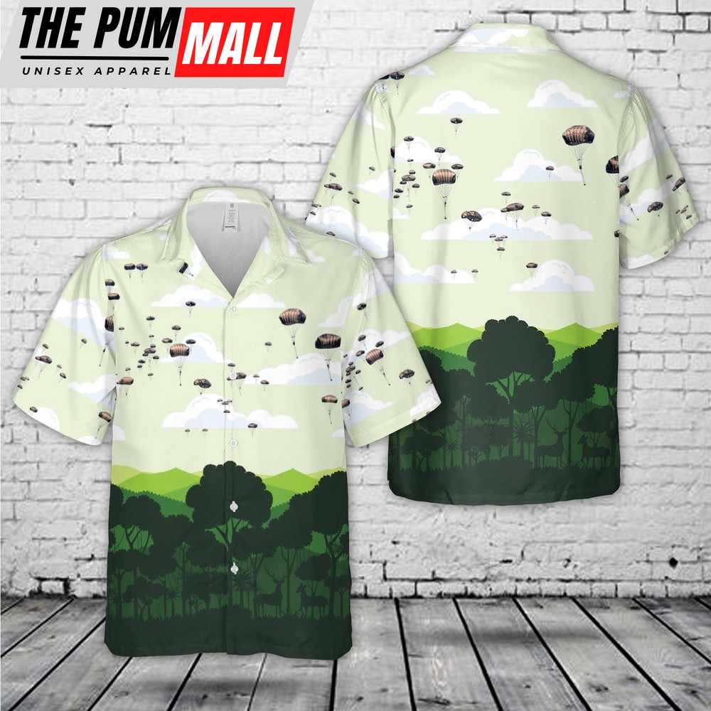 Army Hawaiian Shirt, US Army 82nd Airborne Division jump into Swift Response 16 Hawaiian Shirt, Military Aloha Shirt