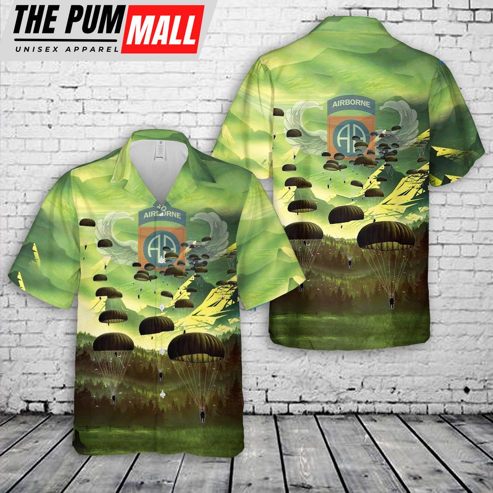 Army Hawaiian Shirt, US Army 82nd Airborne Division, National Airborne Day Hawaiian Shirt, Military Aloha Shirt