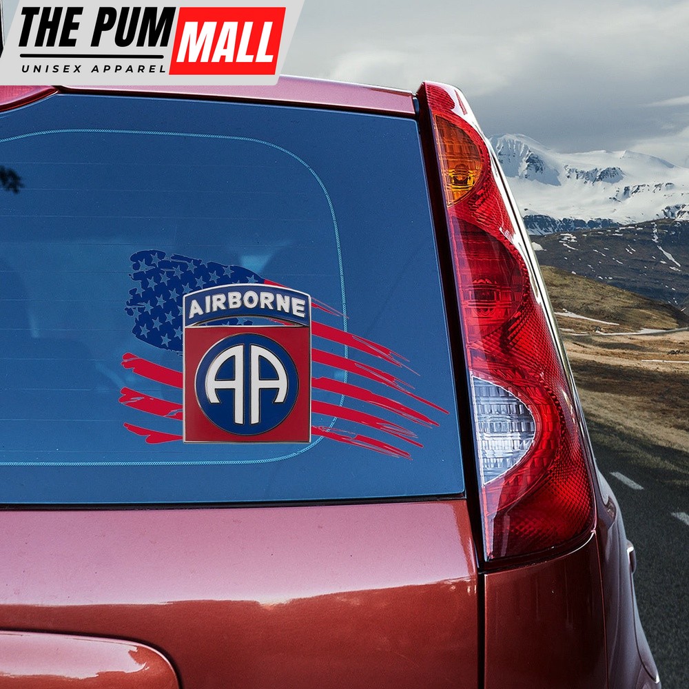 Army Hawaiian Shirt, US Army 82nd Airborne Transparent Vinyl Decal, Military Aloha Shirt