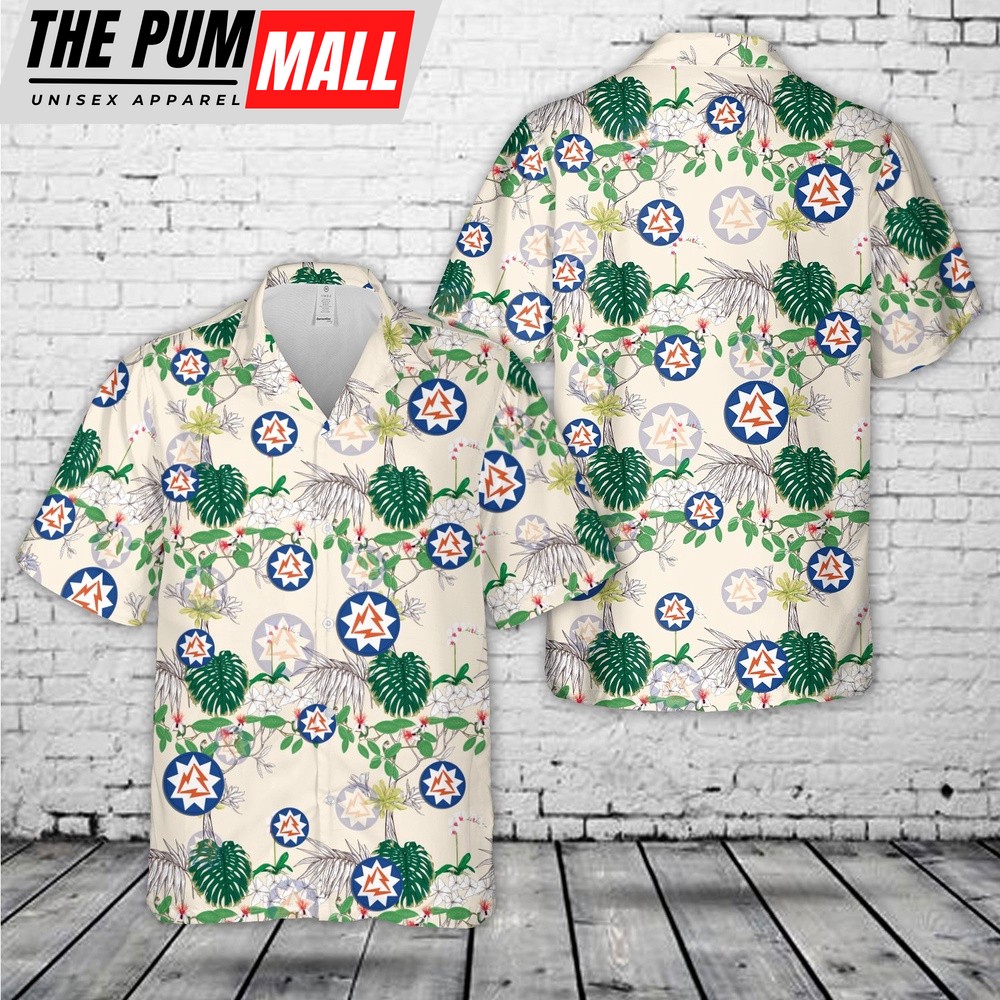 Army Hawaiian Shirt, US Army 93rd Signal Brigade Hawaiian Shirt, Military Aloha Shirt