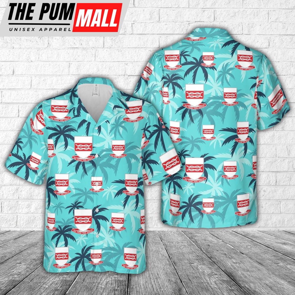 Army Hawaiian Shirt, US Army 97th Engineer Battalion Hawaiian Shirt, Military Aloha Shirt