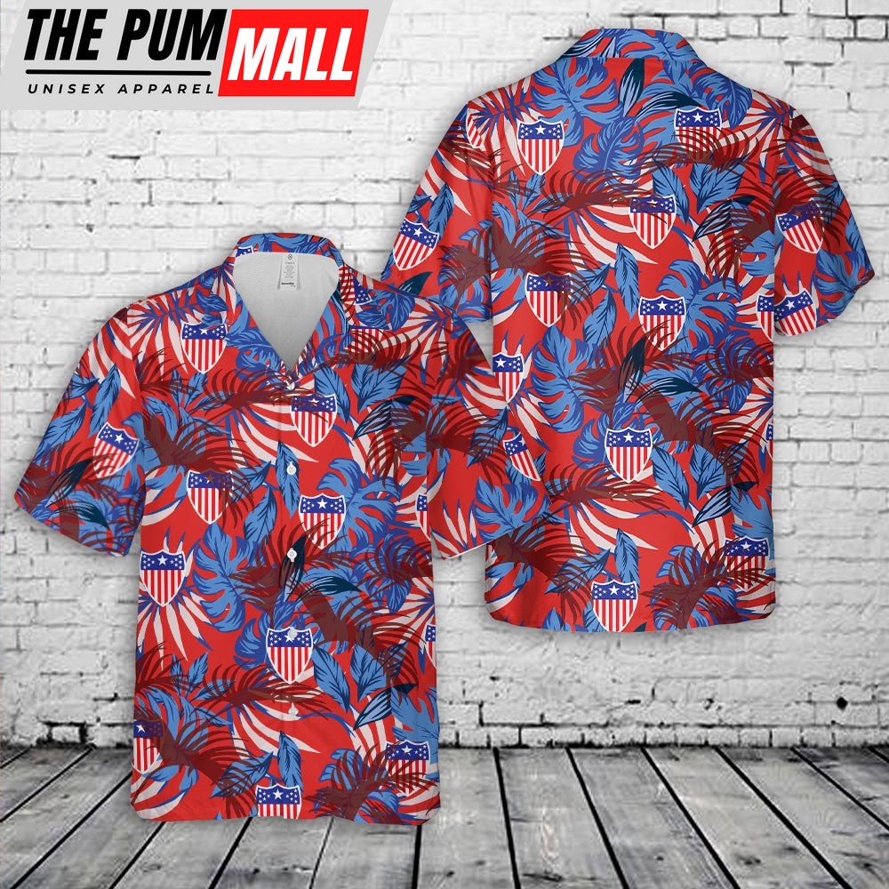 Army Hawaiian Shirt, US Army Adjutant Generals Corps Branch Insignia Hawaiian Shirt, Military Aloha Shirt