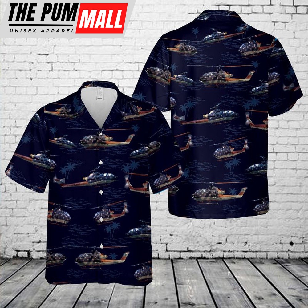Army Hawaiian Shirt, US Army AH-1F Cobra 4th Of July Hawaiian Shirt, Military Aloha Shirt