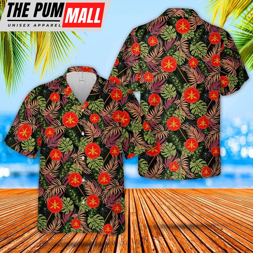 Army Hawaiian Shirt, US Army Air Defense Artillery Branch Hawaiian Shirt, Military Aloha Shirt