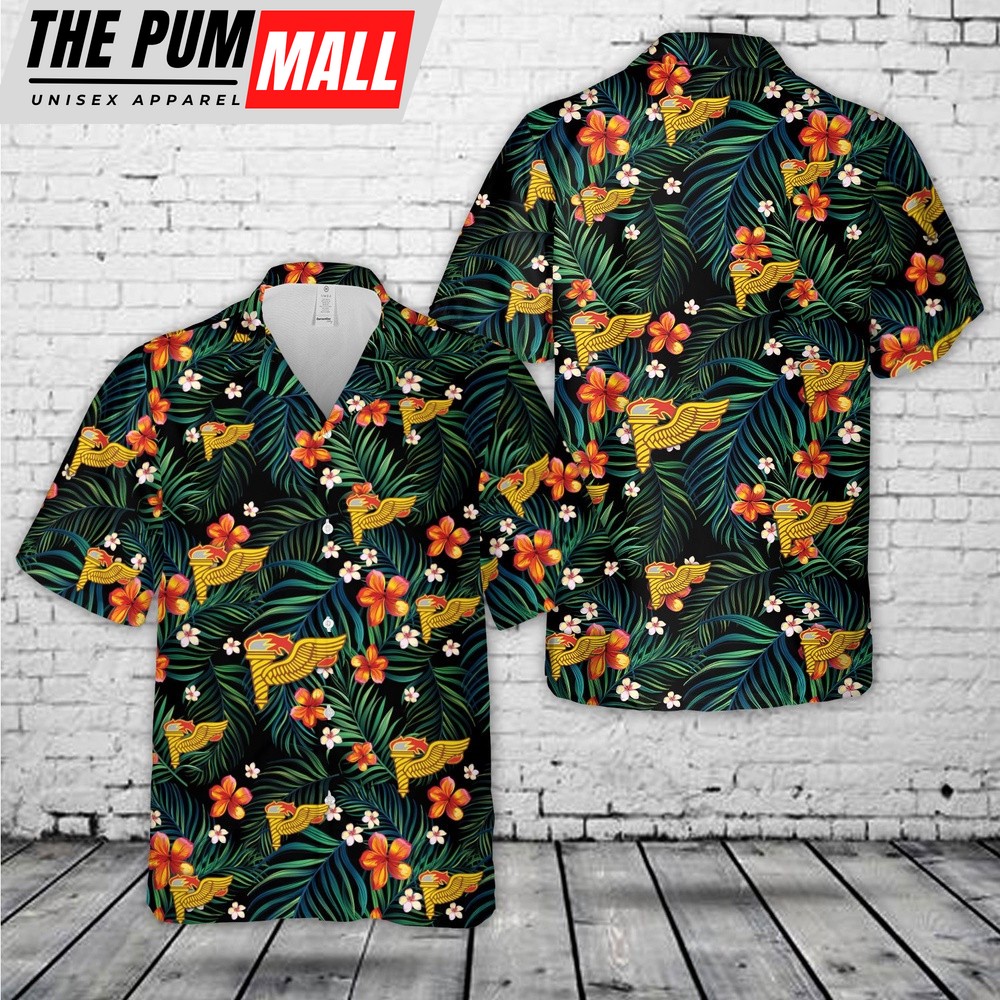 Army Hawaiian Shirt, US Army Airborne Pathfinders Hawaiian Shirt, Military Aloha Shirt