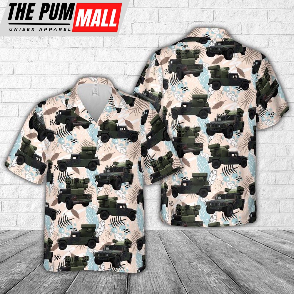 Army Hawaiian Shirt, US Army ANTWQ-1 Avenger Hawaiian Shirt, Military Aloha Shirt