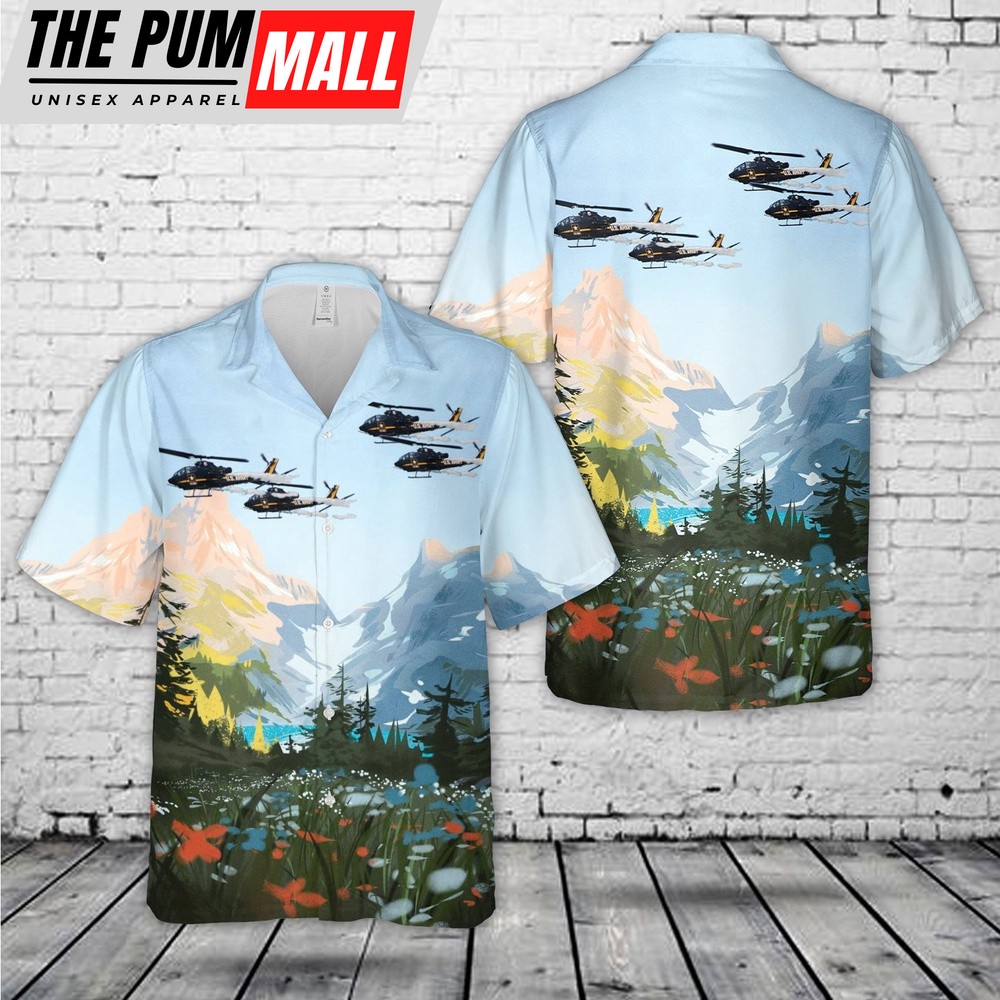 Army Hawaiian Shirt, US Army Aviation Helicopter Demonstration Team Sky Soldiers Hawaiian Shirt, Military Aloha Shirt