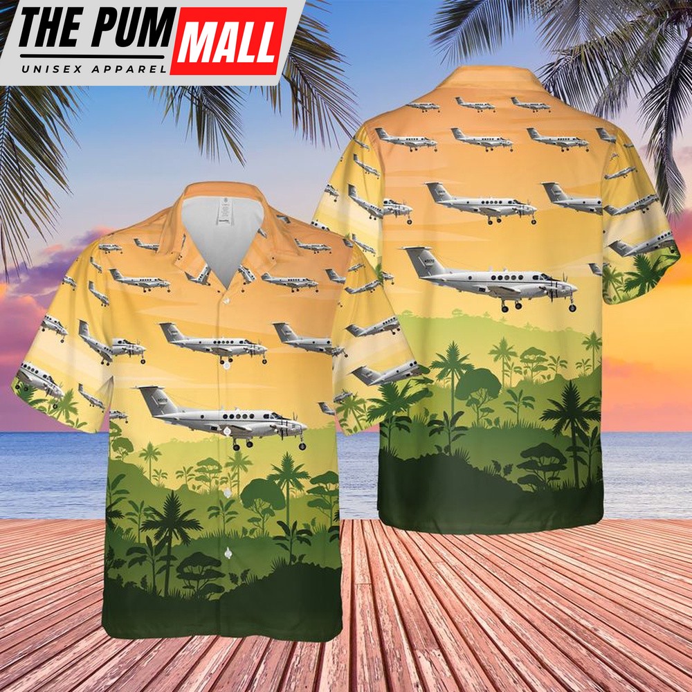 Army Hawaiian Shirt, US Army Beechcraft C-12U-2 Huron Hawaiian Shirt, Military Aloha Shirt
