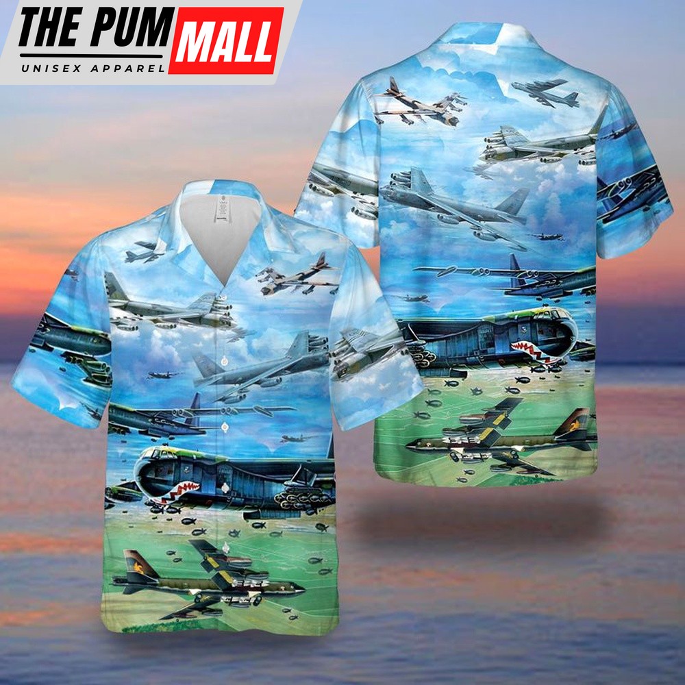 Army Hawaiian Shirt, US Army Boeing B-52 Stratofortress Hawaiian Shirt, Military Aloha Shirt