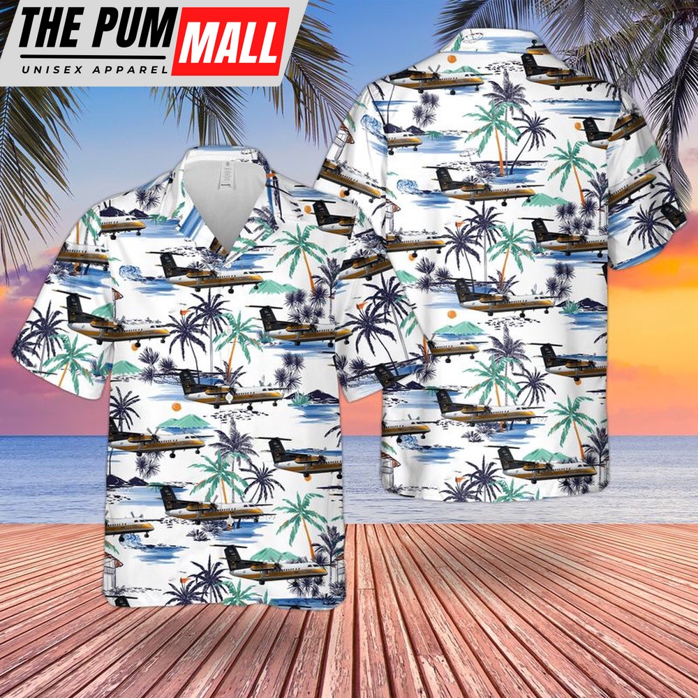 Army Hawaiian Shirt, US Army Bombardier Dash 8-315 Hawaiian Shirt, Military Aloha Shirt