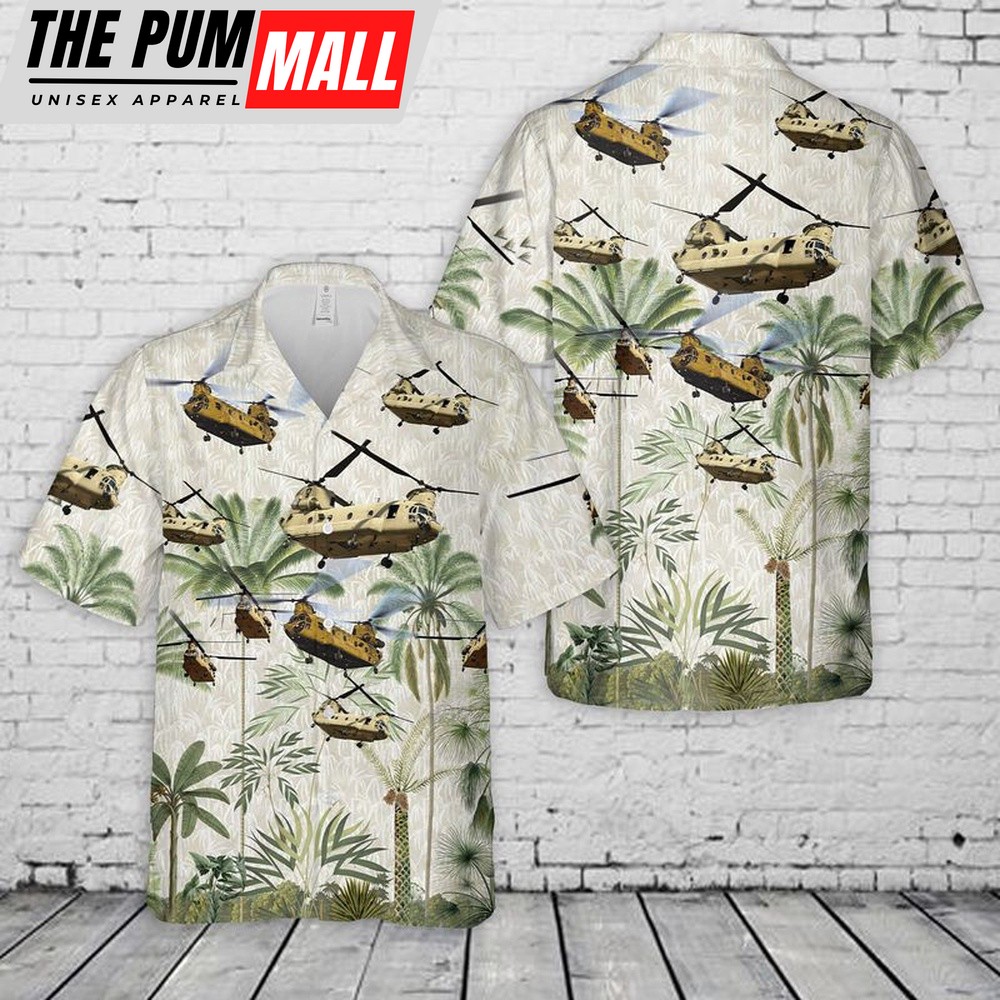 Army Hawaiian Shirt, US Army CH-47 Chinook Hawaiian Shirt, Military Aloha Shirt