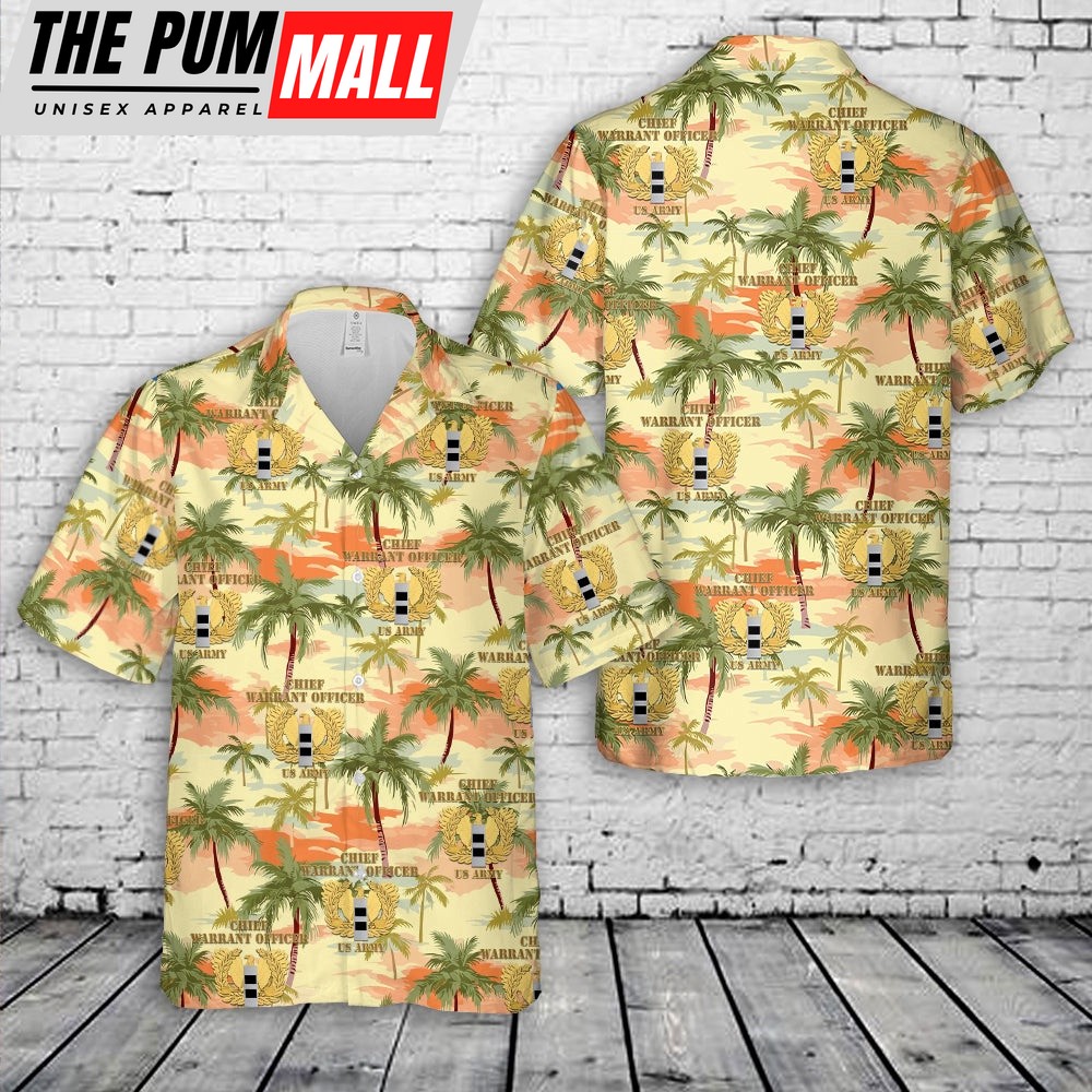 Army Hawaiian Shirt, US Army Chief Warrant Officer CW2 Eagle Rising Badge Hawaiian Shirt, Military Aloha Shirt
