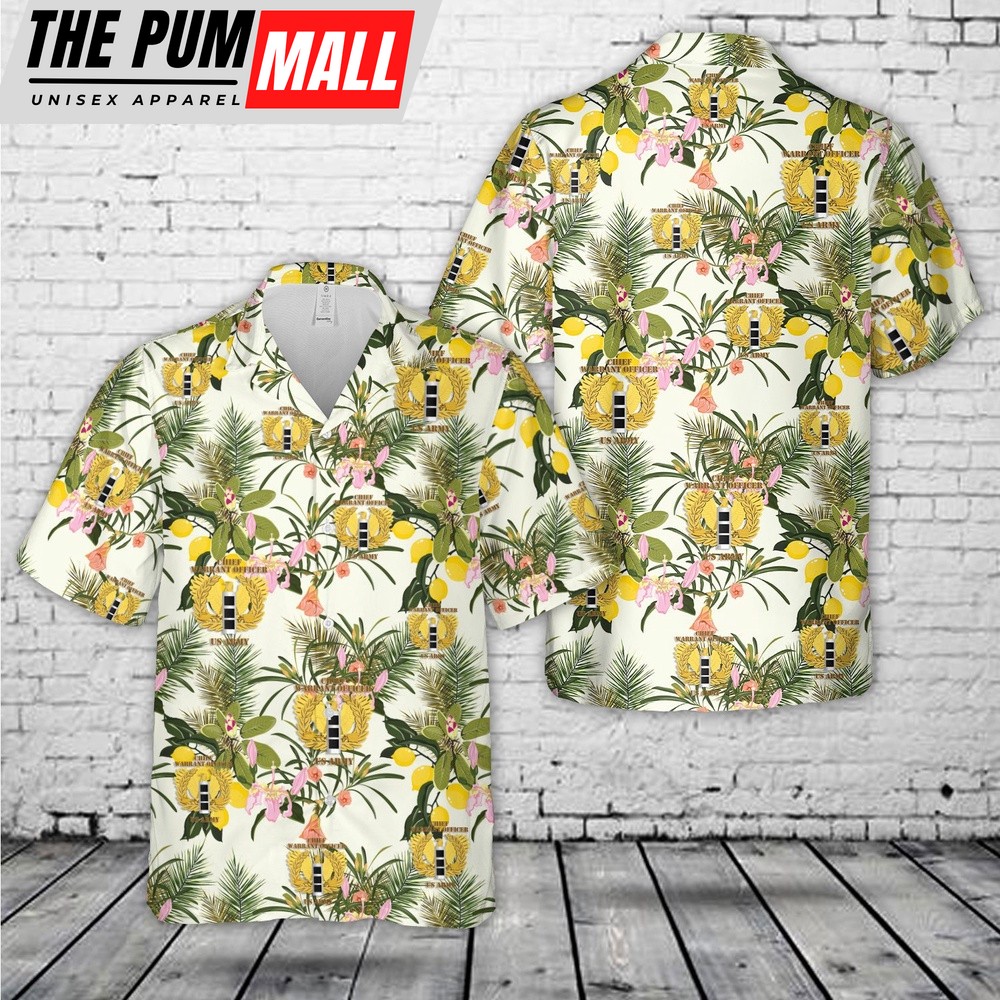 Army Hawaiian Shirt, US Army Chief Warrant Officer CW3 Eagle Rising Badge Hawaiian Shirt, Military Aloha Shirt