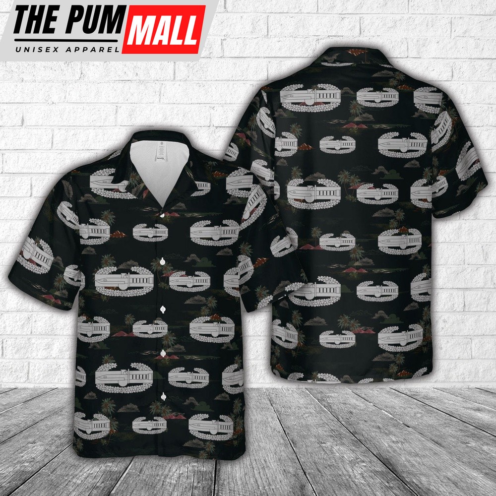 Army Hawaiian Shirt, US Army Combat Action Badges Hawaiian Shirt, Military Aloha Shirt