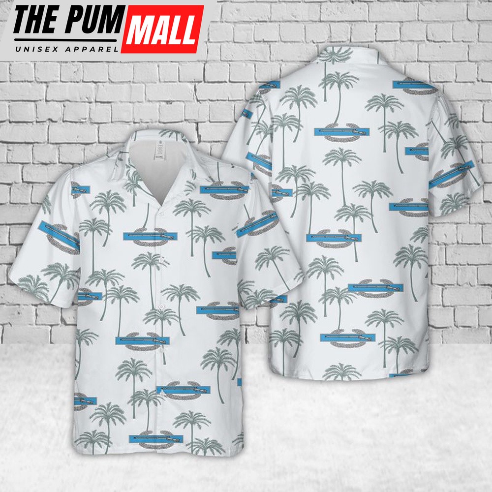 Army Hawaiian Shirt, US Army Combat Infantryman Badge (CIB) Hawaiian Shirt, Military Aloha Shirt