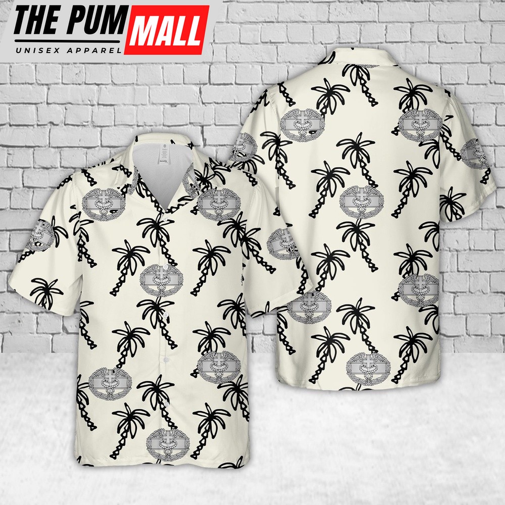 Army Hawaiian Shirt, US Army Combat Medical Badges Hawaiian Shirt, Military Aloha Shirt