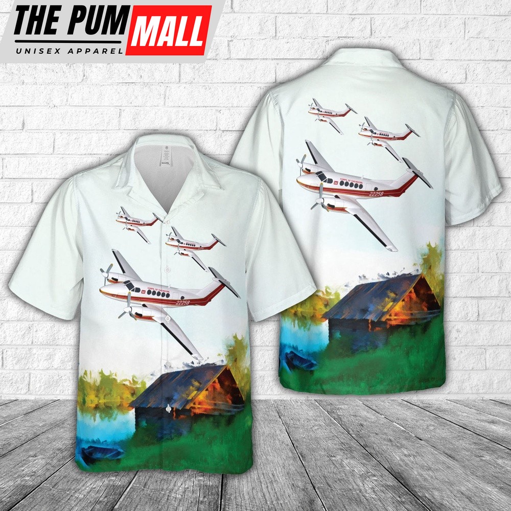 Army Hawaiian Shirt, US Army Corps of Engineers Beechcraft 200 Hawaiian Shirt, Military Aloha Shirt