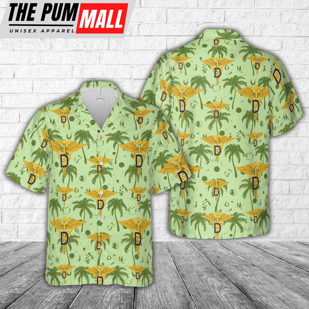 Army Hawaiian Shirt, US Army Dental Corps Branch Hawaiian Shirt, Military Aloha Shirt