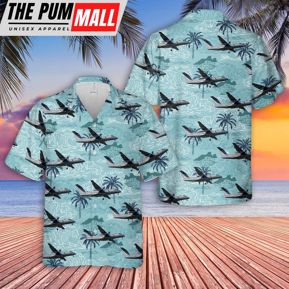 Army Hawaiian Shirt, US Army DHC-8-311AQ Dash 8 (N8300L) Hawaiian Shirt, Military Aloha Shirt