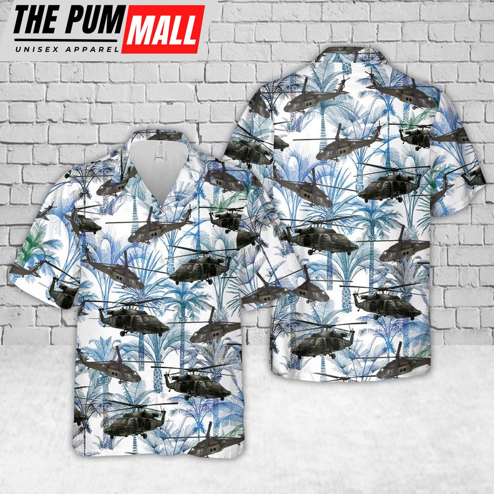 Army Hawaiian Shirt, US Army EH-60 Black Hawk Hawaiian Shirt, Military Aloha Shirt