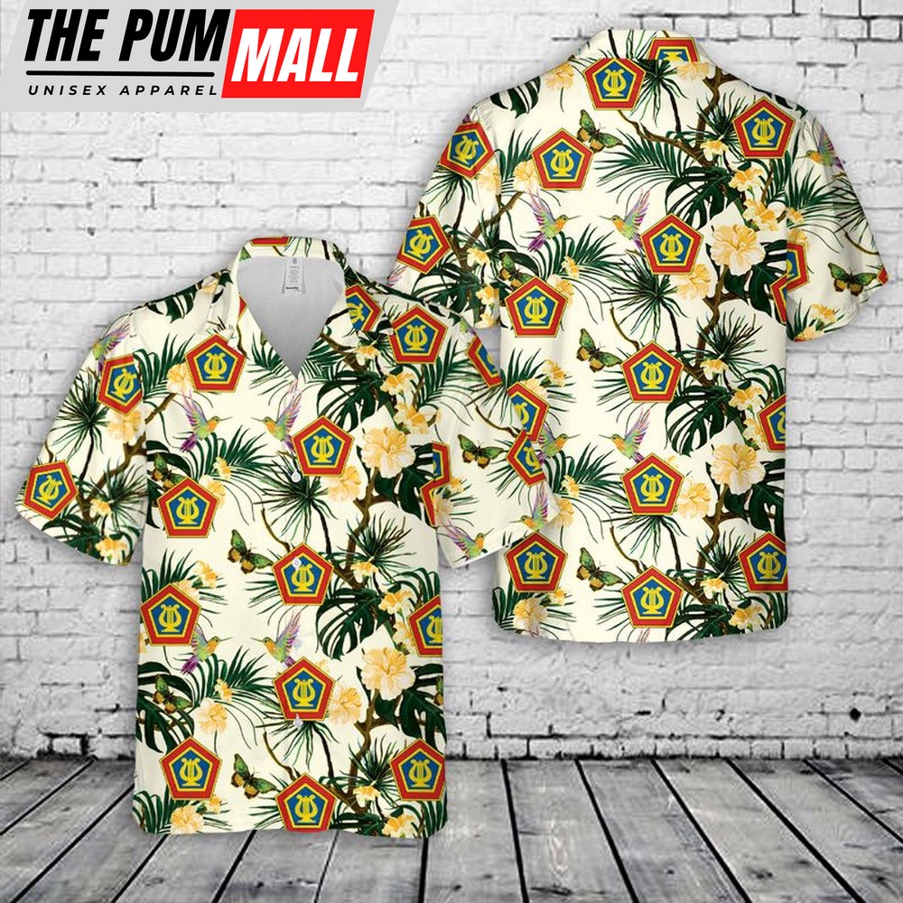 Army Hawaiian Shirt, US Army Field Band Hawaiian Shirt, Military Aloha Shirt