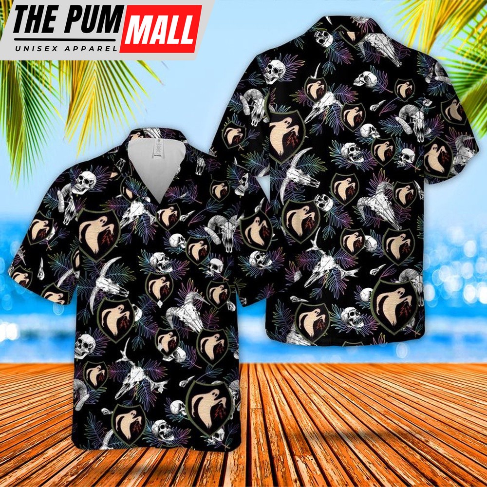 Army Hawaiian Shirt, US Army Ghost Army Hawaiian Shirt, Military Aloha Shirt