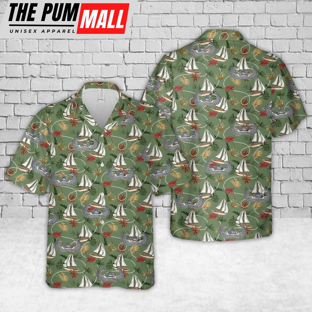 Army Hawaiian Shirt, US Army Glider Badge Hawaiian Shirt, Military Aloha Shirt