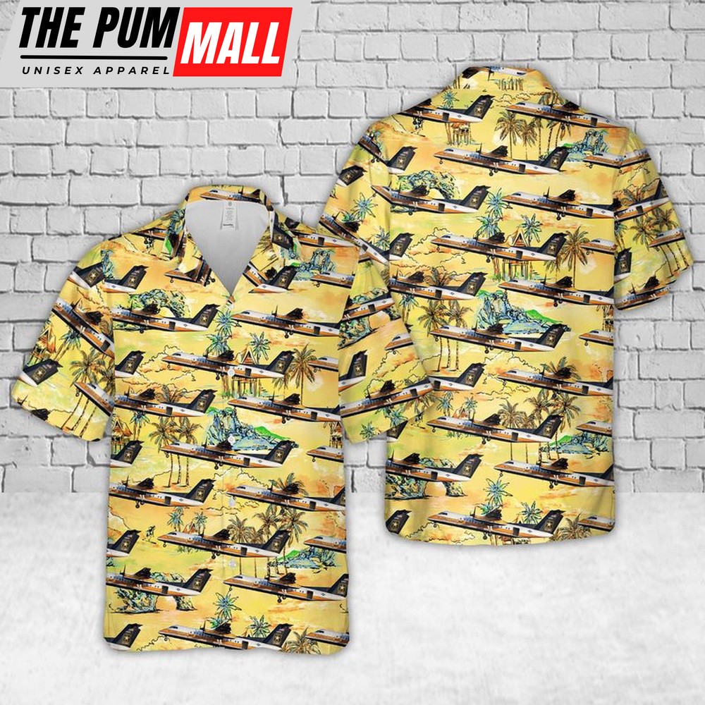 Army Hawaiian Shirt, US Army Golden Knights Bombardier C-147A Hawaiian Shirt, Military Aloha Shirt