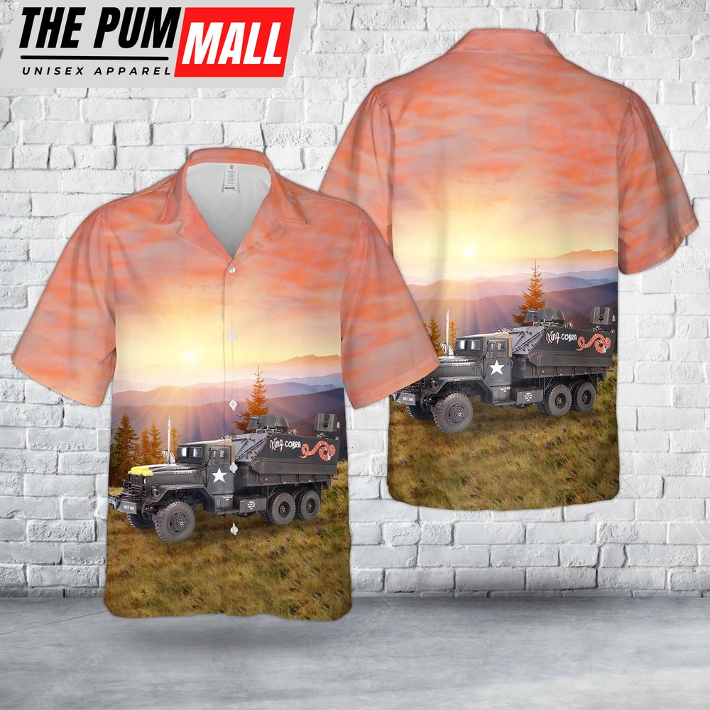 Army Hawaiian Shirt, US Army Gun Truck KING COBRA Hawaiian Shirt, Military Aloha Shirt