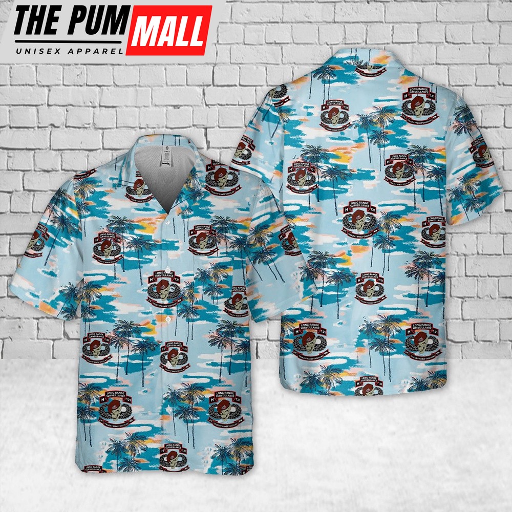 Army Hawaiian Shirt, US Army H121 Long Range Surveillance Pocket Hawaiian Shirt, Military Aloha Shirt