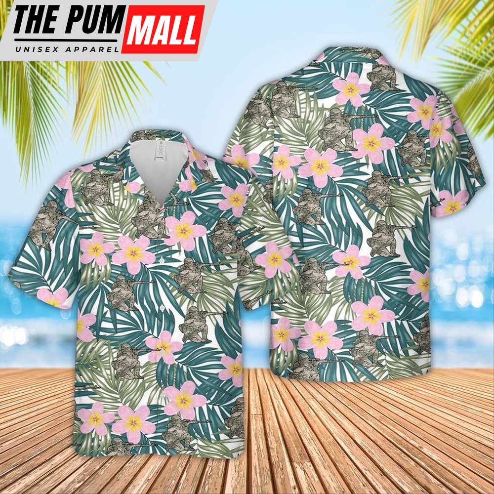 Army Hawaiian Shirt, US Army Hawaiian Shirt, Military Aloha Shirt