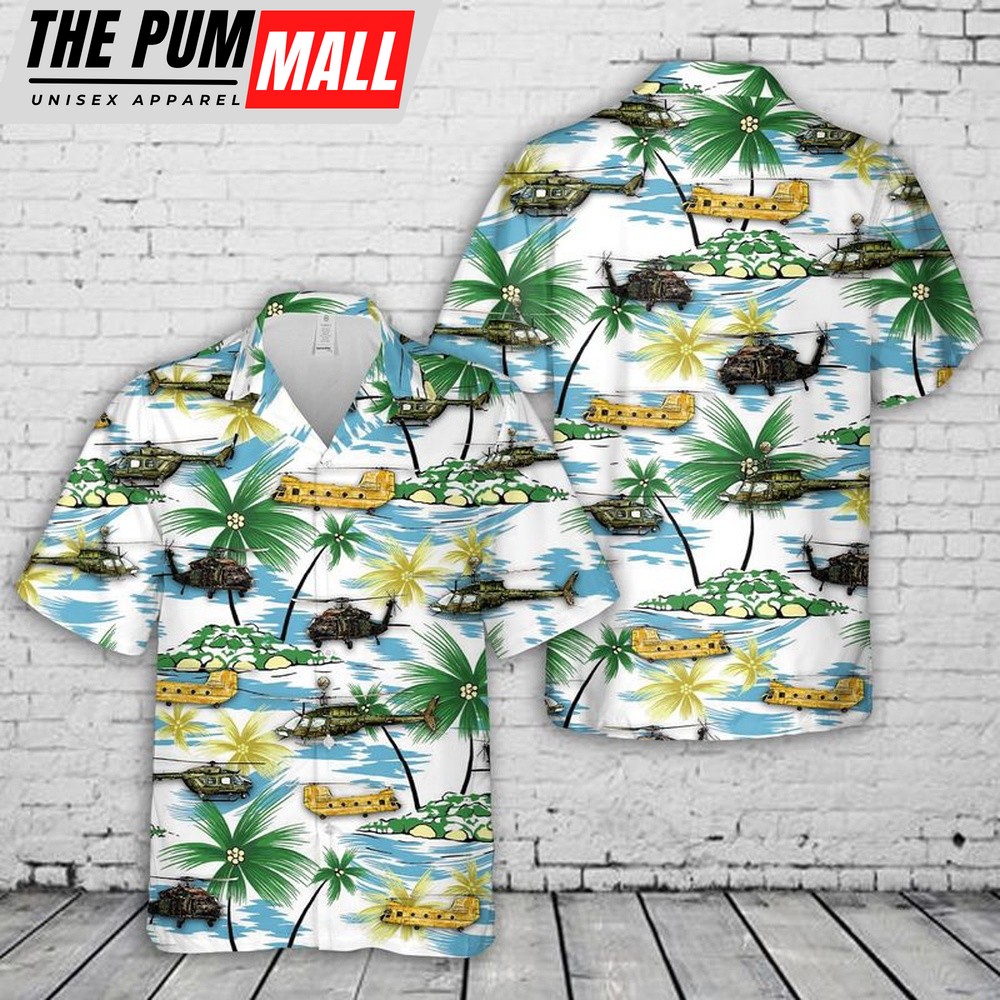 Army Hawaiian Shirt, US Army Helicopters Hawaiian Shirt, Military Aloha Shirt