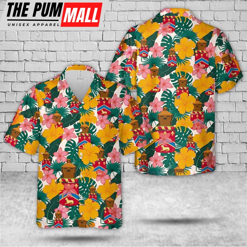 Army Hawaiian Shirt, US Army Illinois Army National Guard 123rd Field Artillery Regiment Hawaiian Shirt