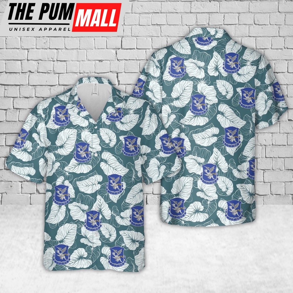 Army Hawaiian Shirt, US Army Illinois Army National Guard, 123rd Infantry Regiment (123rd IR) Hawaiian Shirt, Military Aloha Shirt