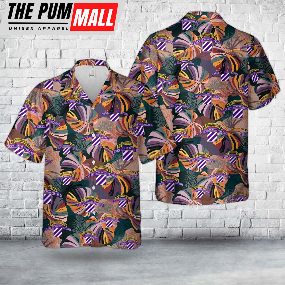 Army Hawaiian Shirt, US Army Long Range Reconnaissance (LRRP) Detachment, 3rd Infantry Division Hawaiian Shirt