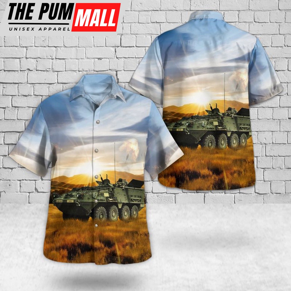 Army Hawaiian Shirt, US Army M1129 Mortar Carrier (MC) Hawaiian Shirt, Military Aloha Shirt