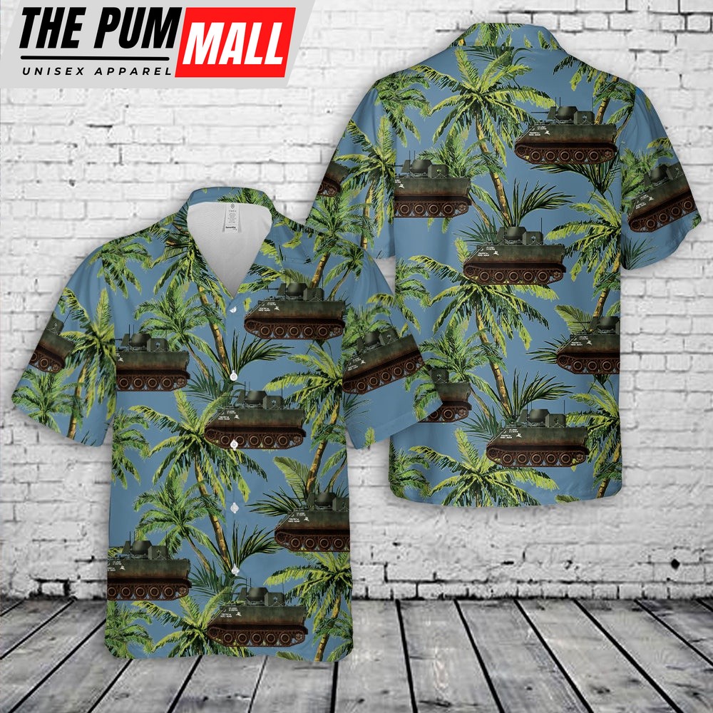 Army Hawaiian Shirt, US Army M113A1 ACAV Vietnam 1966 Hawaiian Shirt, Military Aloha Shirt