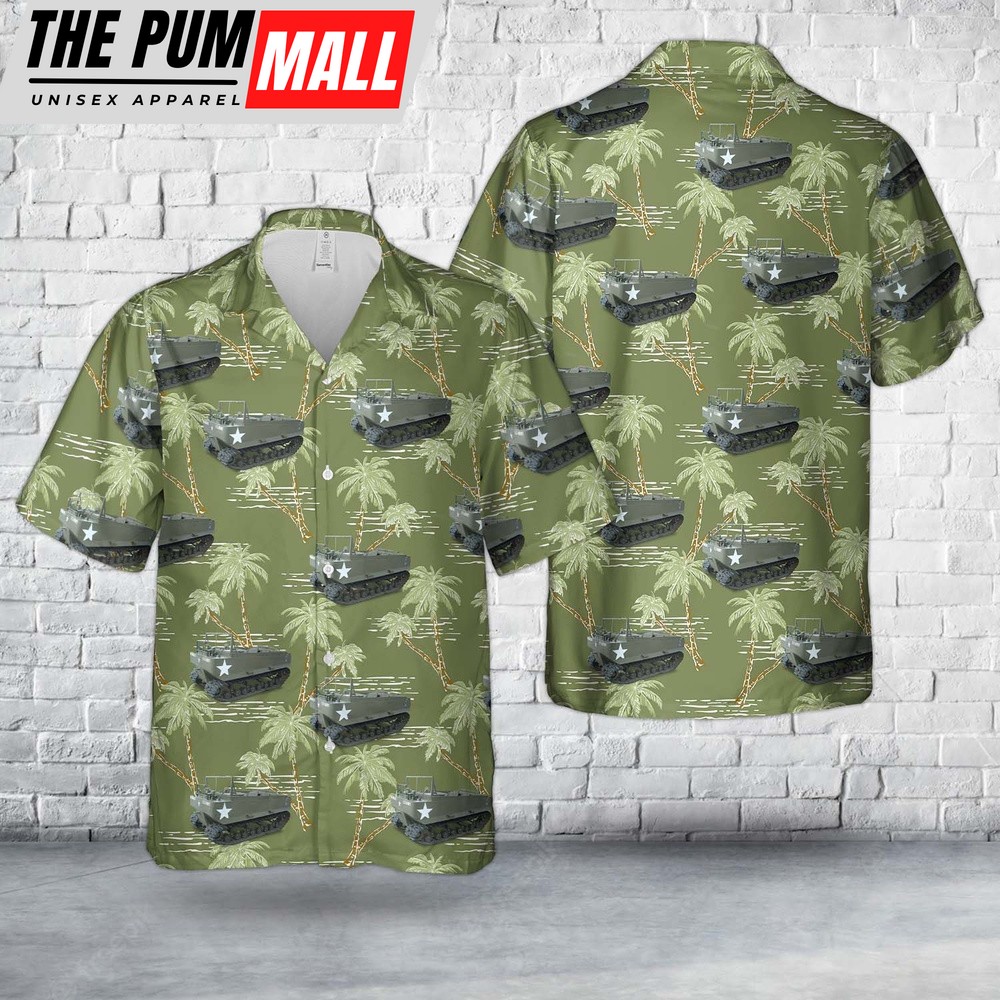 Army Hawaiian Shirt, US Army M29 Weasel Hawaiian Shirt, Military Aloha Shirt