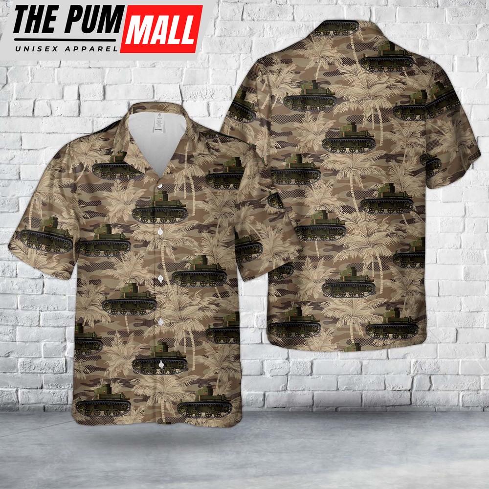 Army Hawaiian Shirt, US Army M2A2 “Mae West” from the 21st Armored Division Hawaiian Shirt, Military Aloha Shirt