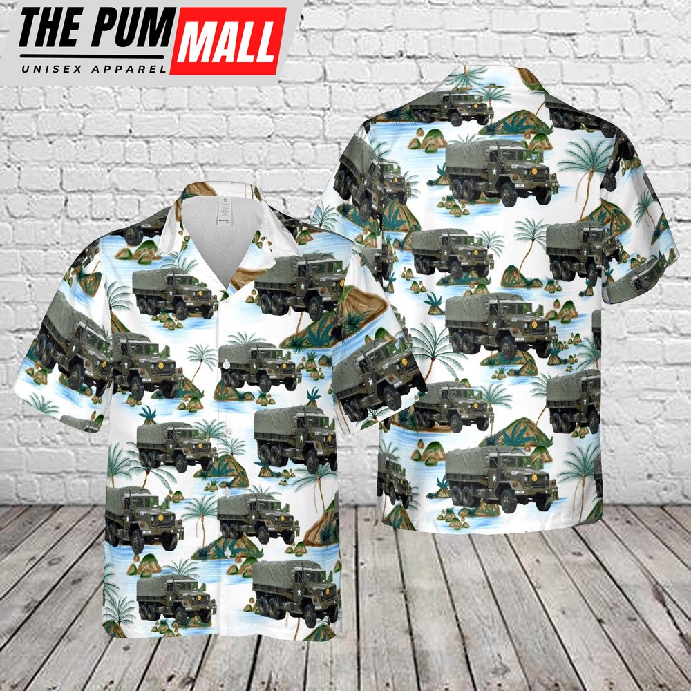 Army Hawaiian Shirt, US Army M35A2 Truck Hawaiian Shirt, Military Aloha Shirt