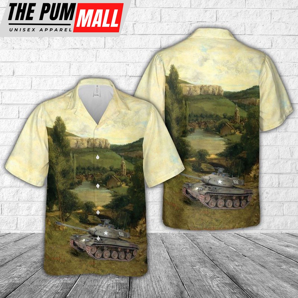 Army Hawaiian Shirt, US Army M41 Walker Bulldog Vietnam war Hawaiian Shirt, Military Aloha Shirt