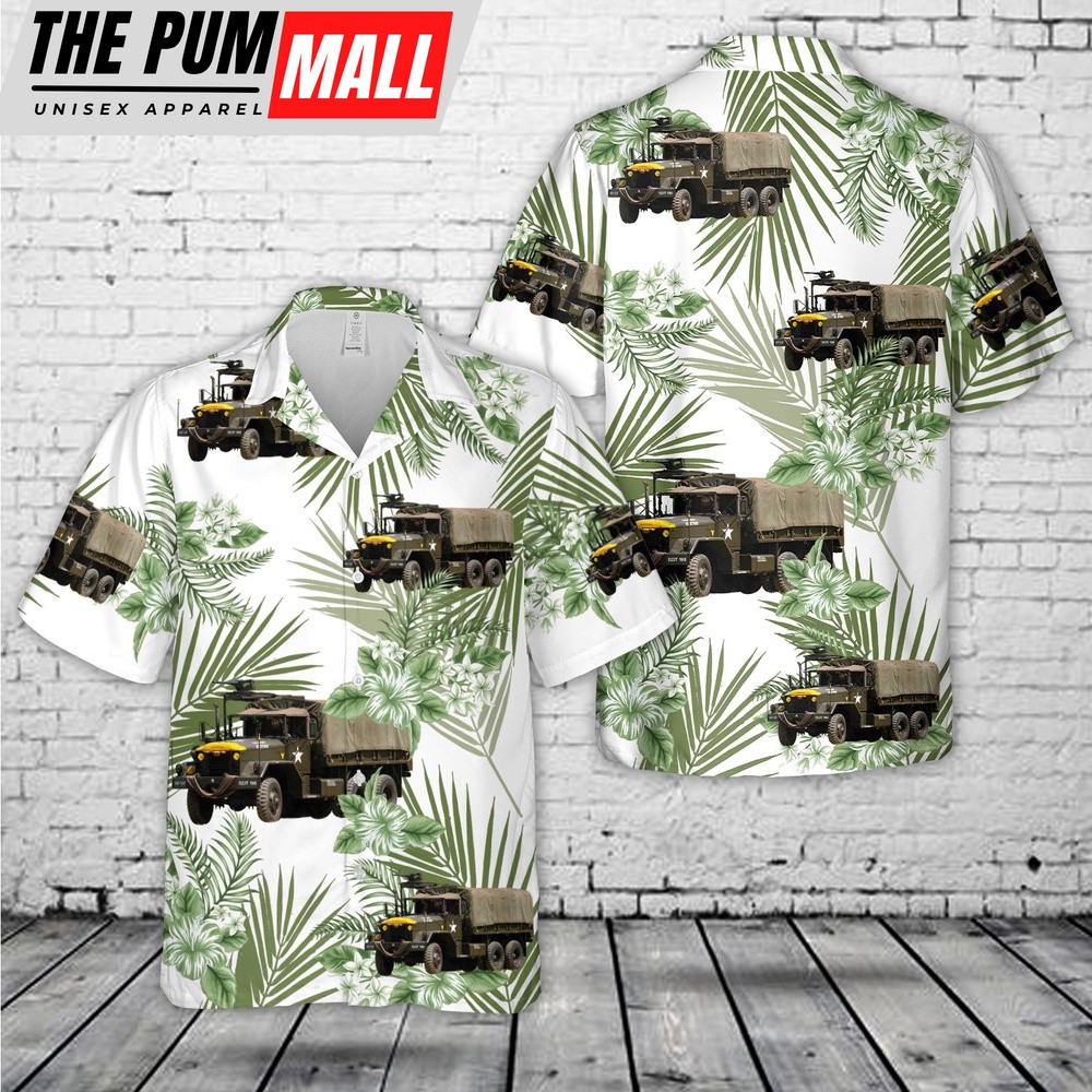 Army Hawaiian Shirt, US Army M54 A2 6×6 Cargo Truck (1958) Hawaiian Shirt, Military Aloha Shirt