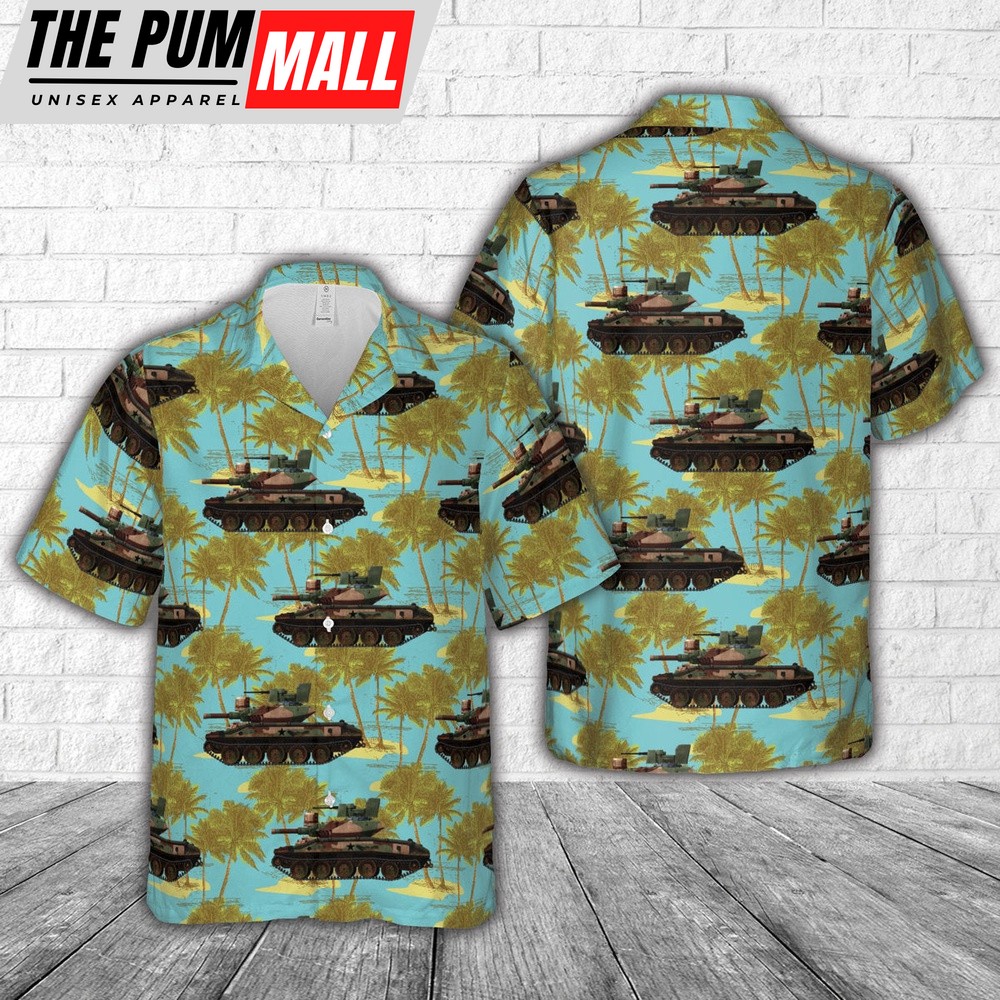 Army Hawaiian Shirt, US Army M551 ACAV Merdc in the 1980s Hawaiian Shirt, Military Aloha Shirt