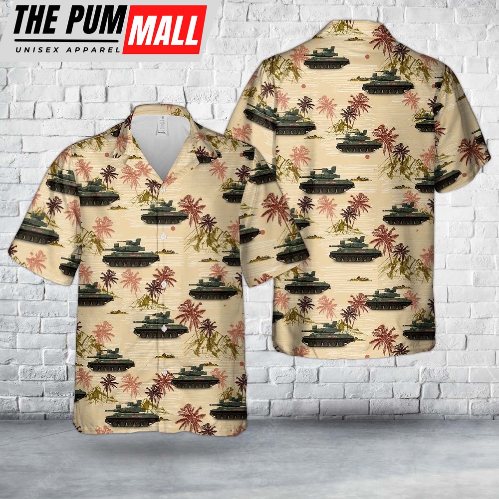 Army Hawaiian Shirt, US Army M551 ACAV, Vietnam, 1968 Hawaiian Shirt, Military Aloha Shirt