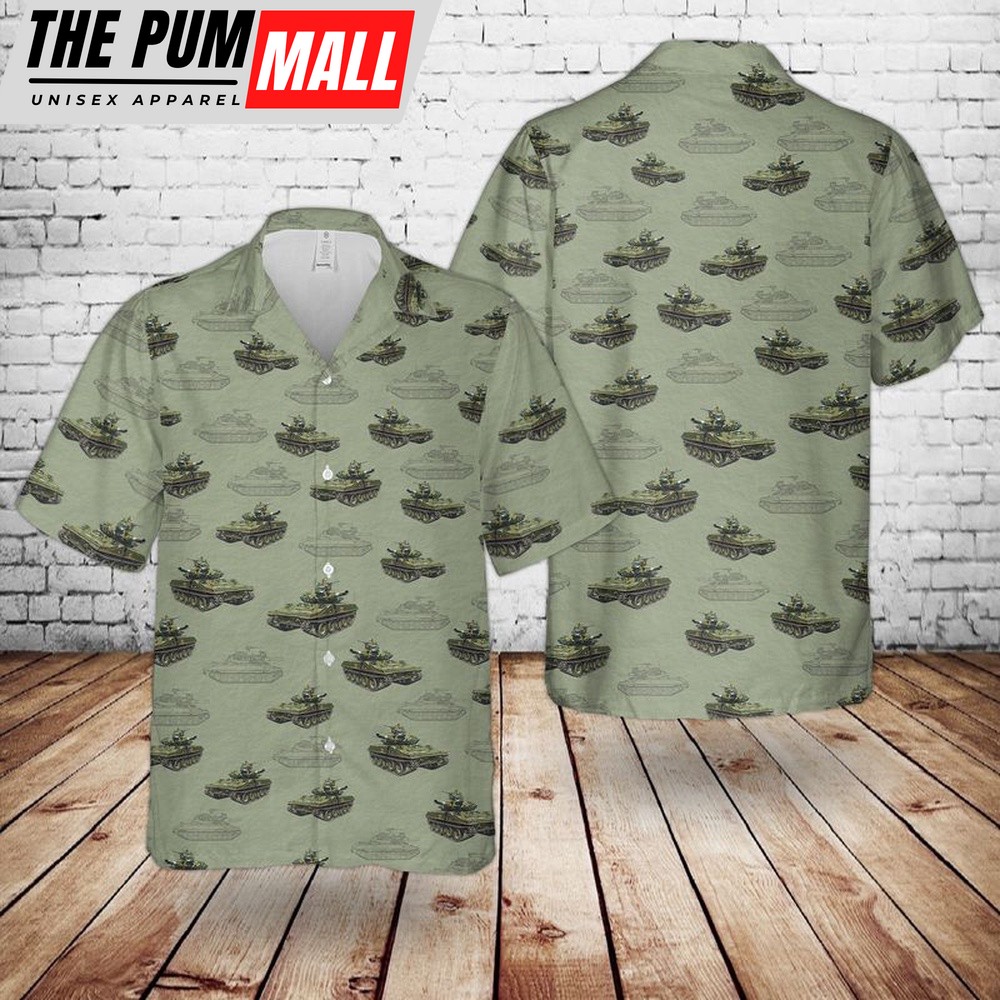 Army Hawaiian Shirt, US Army M551 Sheridan Tank Hawaiian Shirt, Military Aloha Shirt