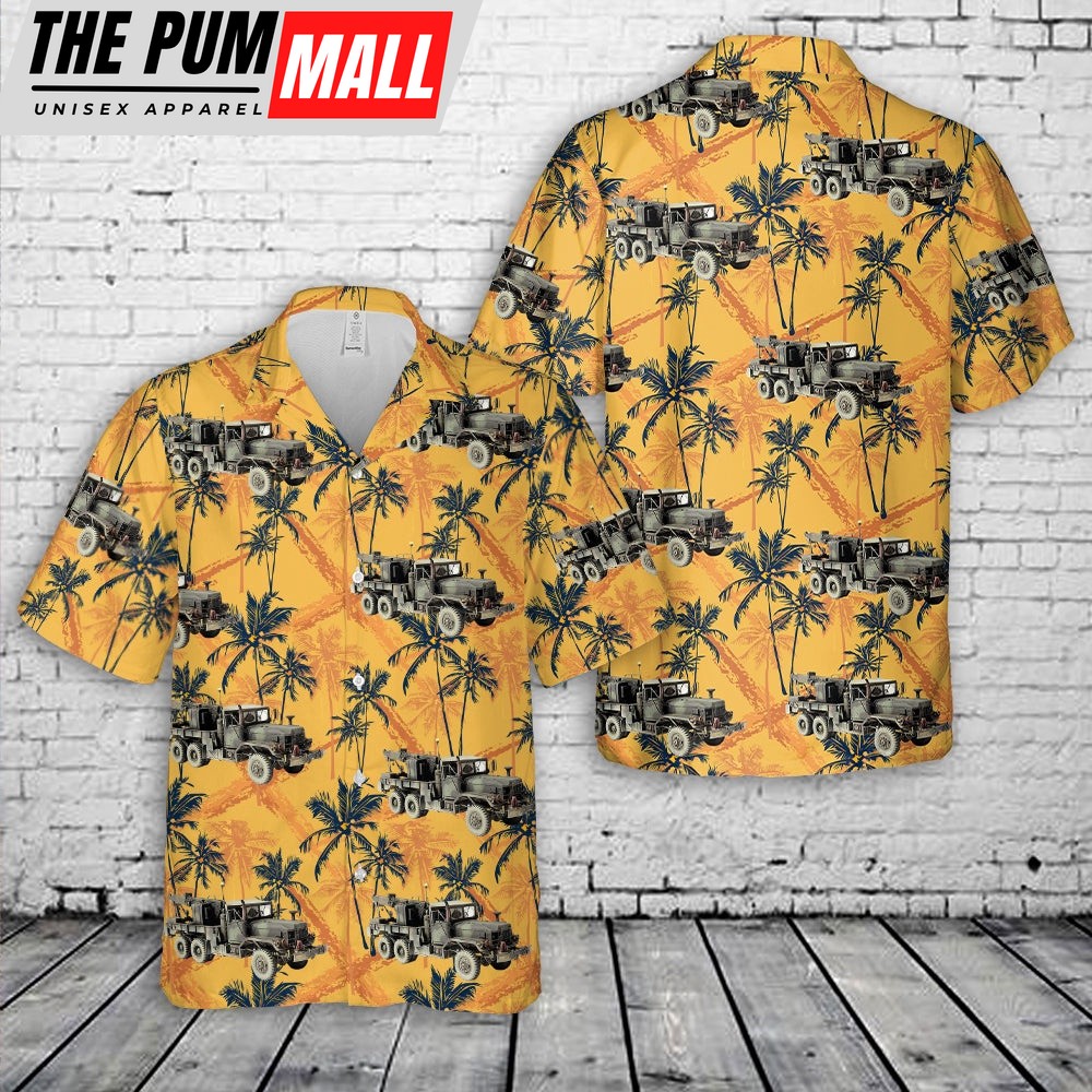 Army Hawaiian Shirt, US Army M816 Medium Wrecker Truck Hawaiian Shirt, Military Aloha Shirt
